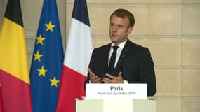 Emmanuel Macron à l'Élysée, le 1er décembre 2020.
