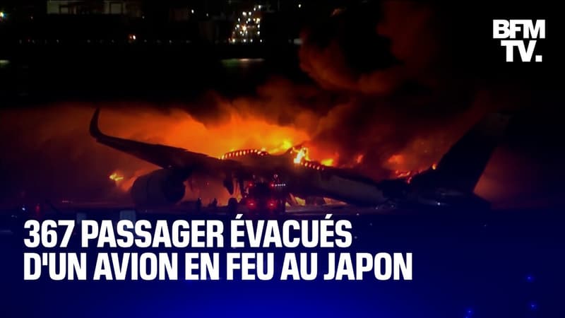 Japon: les 367 passagers de l'avion en feu de la Japan Airlines ont été évacués et sont sains et saufs