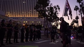 Une manifestation à Los Angeles mercredi pour protester contre la mort de George Floyd.