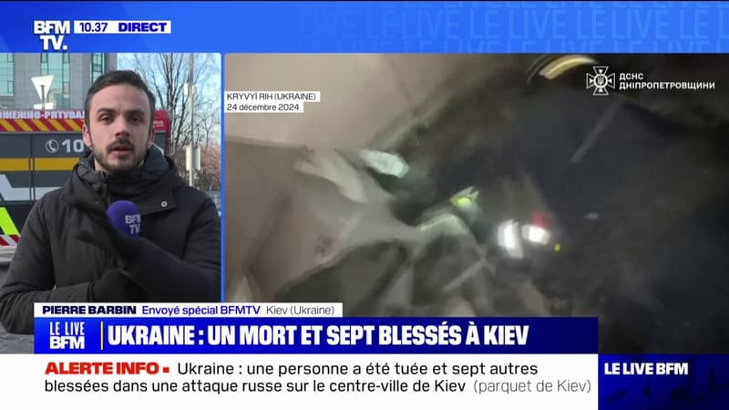 Ukraine: au moins un mort et sept blessés dans une attaque russe sur le centre de Kiev