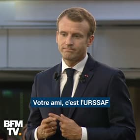 Devant la "French tech", Emmanuel Macron vante l'URSSAF à des entrepreneurs