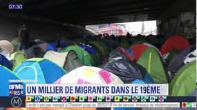 Un millier de migrants installés sous le périphérique dans le 19e