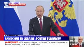 Référendums en Ukraine: Vladimir Poutine annonce "un choix sans équivoque" et "la formation de quatre nouvelles régions russes"