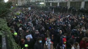 La manifestation parisienne le 12 décembre 2020.