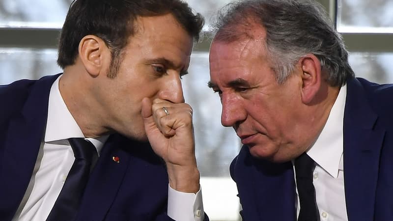 Emmanuel Macron et François Bayrou, le 14 janvier 2020 à Pau