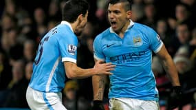 Jesus Navas et Sergio Agüero