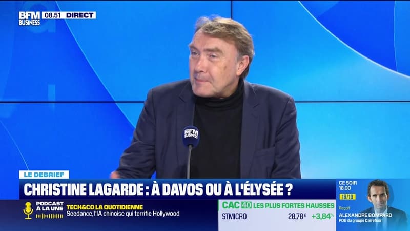 Le débrief de l'actu : Christine Lagarde, à Davos ou à l'Élysée ? - 19/02