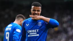 Hamza Igamane avec les Rangers en D1 écossaise, le 16 mars 2025