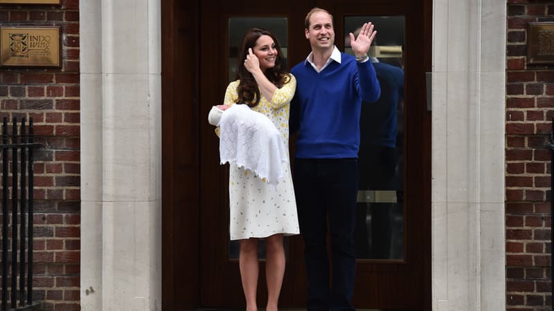 Kate et William le 2 mai 2015 après la naissance de Charlotte