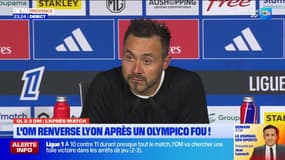 OL-OM: "Balerdi a commis une erreur mais on lui dédie cette victoire", souligne Roberto de Zerbi