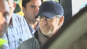 Steven Spielberg arrivant ce mardi à l'aéroport de Nice