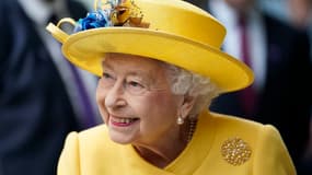 La reine Elizabeth à la gare de Paddington le 17 mai 2022.