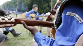 Un rassemblement de Scouts et guides de France au château de Jambville, dans les Yvelines, en juillet 2012