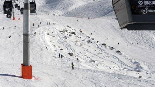 L'endroit précis, à Méribel, où Michaël Schumacher s'est gravement blessé à la tête, en dépit du port d'un casque de protection.