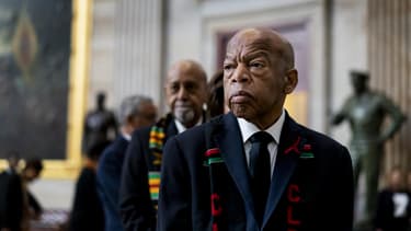 John Lewis, militant emblématique des droits civiques aux États-Unis, ici le 24 octobre 2019 à Washington D.C.
