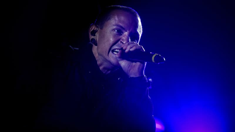 Chester Bennington, en concert en 2012 à Lisbonne