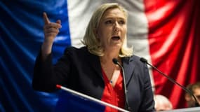 La leader du Front nationale Marine le Pen, le 28 octobre 2015 à Besançon, dans l'est de la France