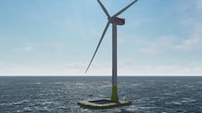 Une éolienne offshore