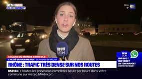 Colère des agriculteurs: trafic très dense sur les routes du Rhône