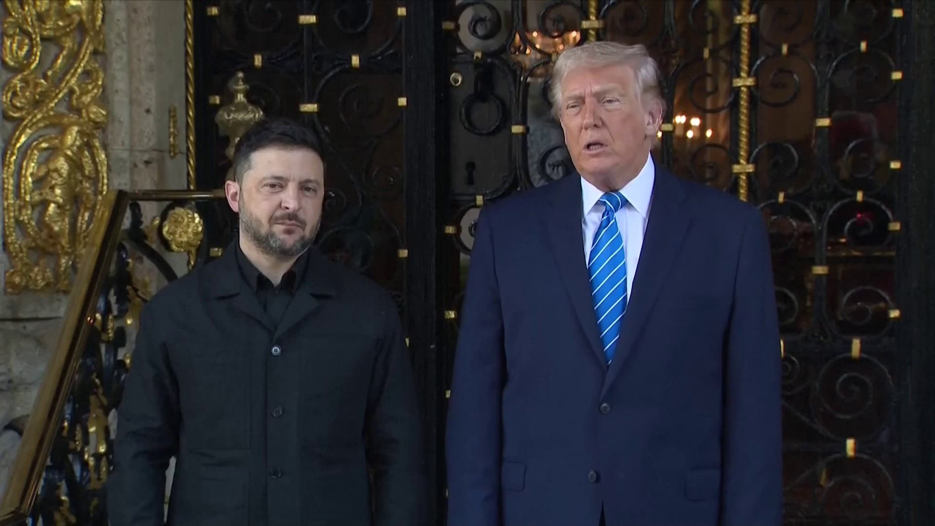 Volodymyr Zelensky et Donald Trump à Mar-a-Lago, en Floride, le 28 décembre 2025.
