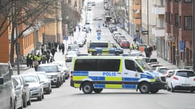 Un van de police à Stockholm, le 11 avril 2017. 