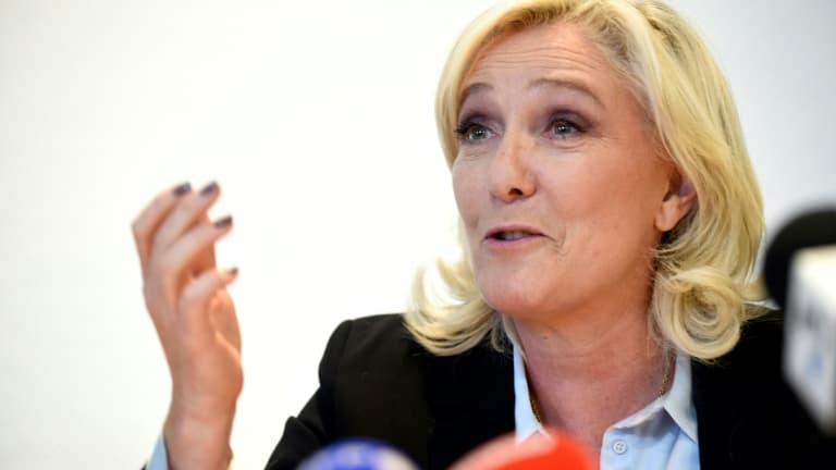 Marine Le Pen, le 23 septembre lors d'une conférence de presse à Metz