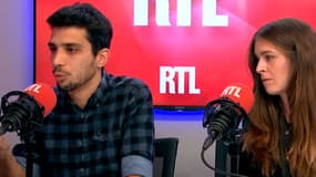 Chloé et Georgios, les deux jeunes interpellés par Alexandre Benalla le 1er mai dernier. (Capture d'écran RTL)