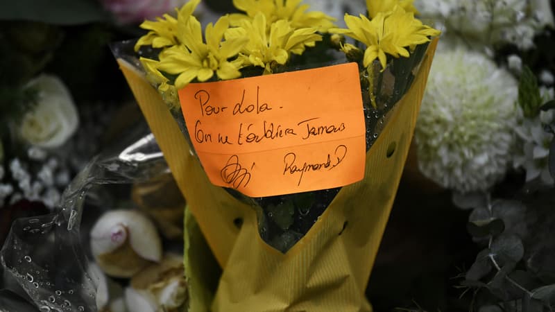 Hommage à Lola, au pied de son immeuble parisien.