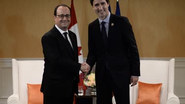 François Hollande et Justin Trudeau se sont rencontrés en marge du G7 au Japon.
