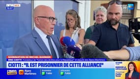Nomination de Michel Barnier: "Il est prisonnier de cette alliance", a réagi Eric Ciotti