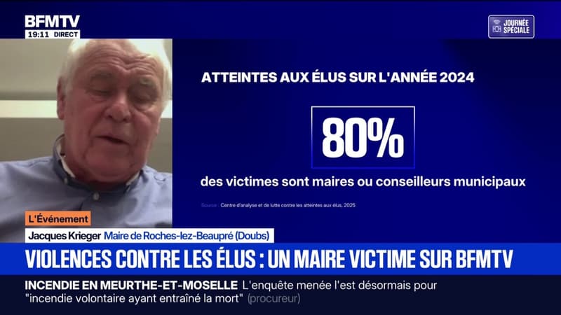 Il m'a sauté dessus et serré le cou: agressé, le maire de Roches-lez-Beaupré Jacques Krieger témoigne sur BFMTV
