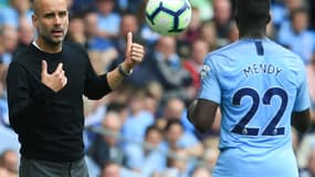 Benjamin Mendy et Pep Guardiola