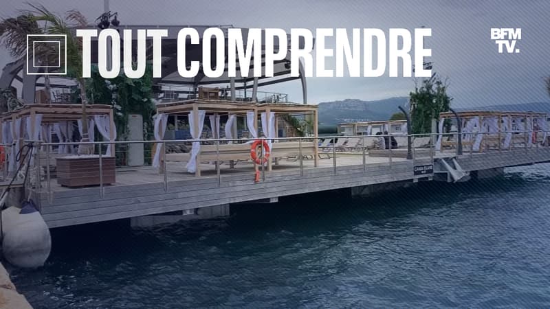 La plage flottante privée Canua Island doit s'installer pour l'été au large de Mandelieu-la-Napoule, dans les Alpes-Maritimes.