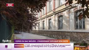 Copies du bac brûlées: l'enseignant explique son geste 