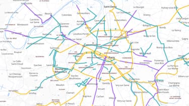 Carte interactive des pistes cyclables temporaires en Ile-de-France