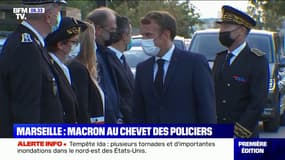 Les engagements d'Emmanuel Macron devant les policiers à Marseille