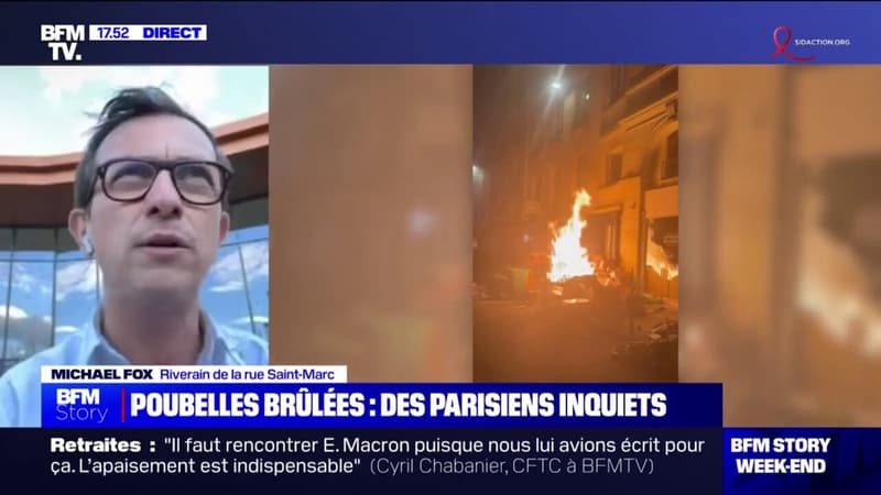 Michael Fox, témoin de l'incendie de la rue Saint-Marc à Paris: 