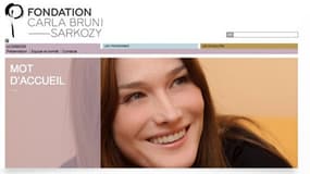 La page d'accueil du site de l'ex-première dame, Carla Bruni-Sarkozy