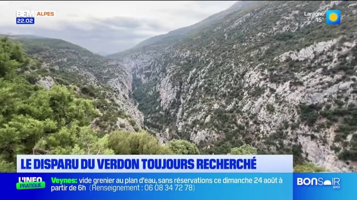 Un homme toujours porté disparu dans le Verdon