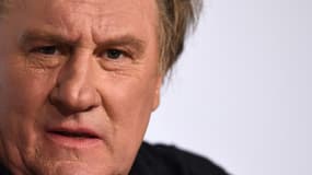 Gérard Depardieu lors de la conférence de presse du film "Valley of love" pendant le 68ème festival de Cannes, le 22 mai 2015