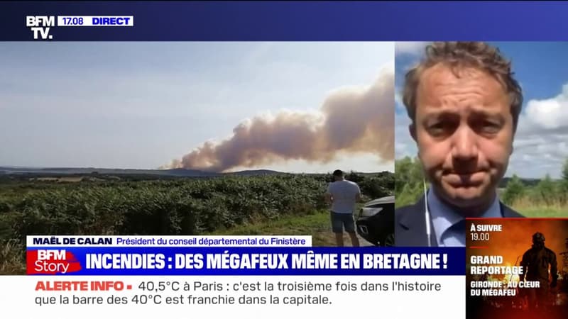 Incendies dans le Finistère: Près de 1500 hectares brûlés annonce Maël de Calan, qui déplore une catastrophe