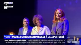 Le passage à Lille de l'actrice Marcia Cross perturbé par des manifestants contre la réforme des retraites  