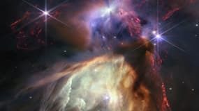 La photo de la formation de plusieurs étoiles dans le complexe Rho Ophiuchi prise par le télescope James Webb et révélée le 12 juillet 2023.