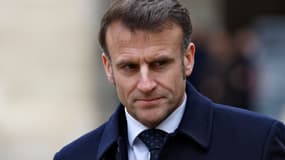 Emmanuel Macron, le 12 mars 2025 aux Invalides.