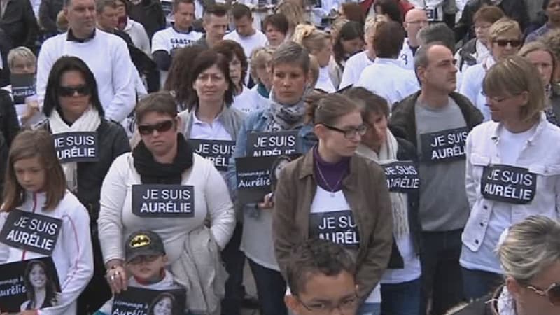 Hommage à Aurélie Châtelain à Caudry, dans le Nord, ce dimanche.