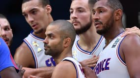 Evan Fournier, Rudy Gobert, Tony Parker, Joffrey Lauvergne et Boris Diaw