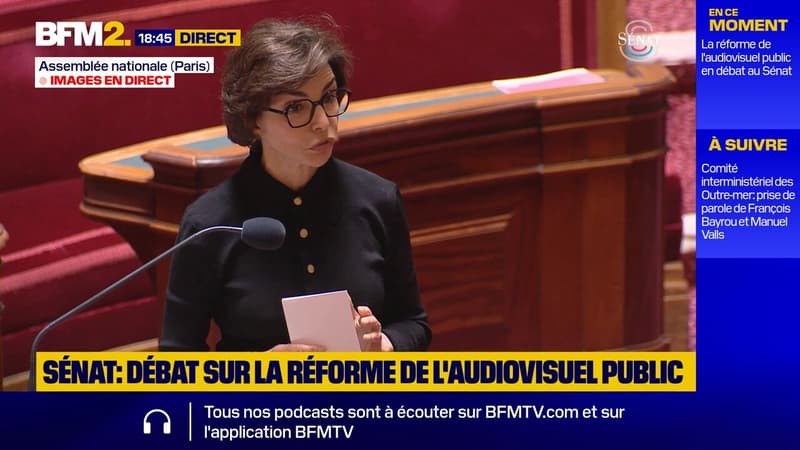 Réforme de l'audiovisuel public: débat houleux entre Rachida Dati et les sénateurs