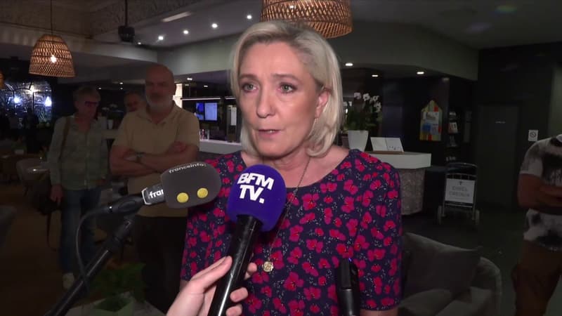 Européennes: Le Pen invite à son tour Macron à dissoudre l'Assemblée en cas d'