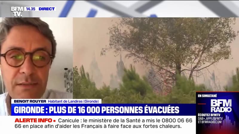 Incendies en Gironde: un habitant de Landiras témoigne après son évacuation