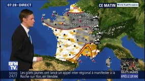 Météo: un samedi agité et frais